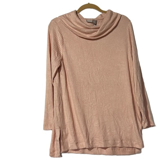 Chico’s ZENERGY Turtleneck Sweater Light Pink Size Medium 1 NWT Knit Cozy - Picture 1 of 6